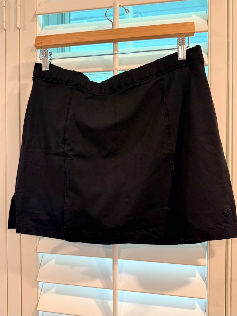 Tommy Bahama Black Golf Skort with Logo Tag